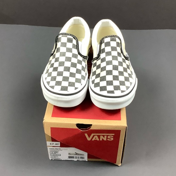 Vans Kids Classic Slip-on Checkerboard Black/White Shoes Size: 12.5K - Picture 4 of 6